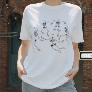 brandy melville skeleton top